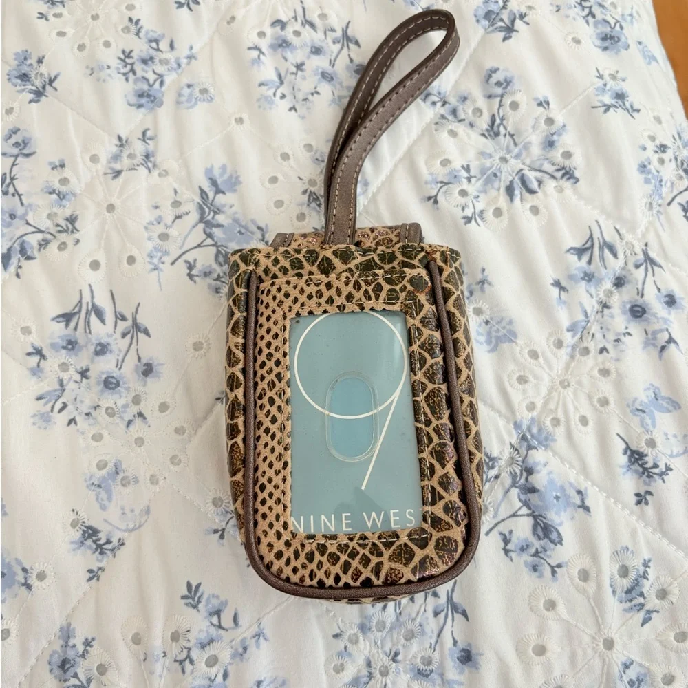 Nine West Snake-Print Phone Pouch with Strap
